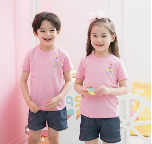 SY_하트부엉이(핑크) - 어린이날 선물용 티