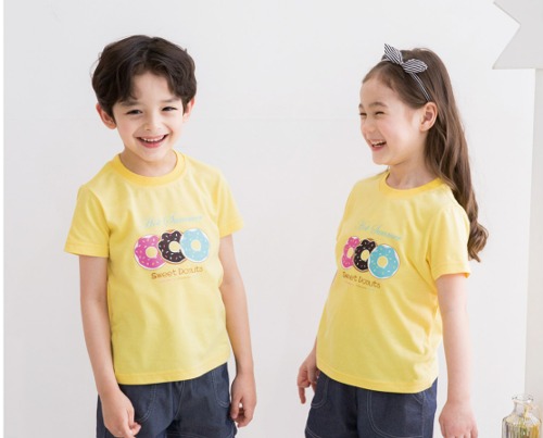 SY_도넛(노랑) - 어린이날 선물용 티